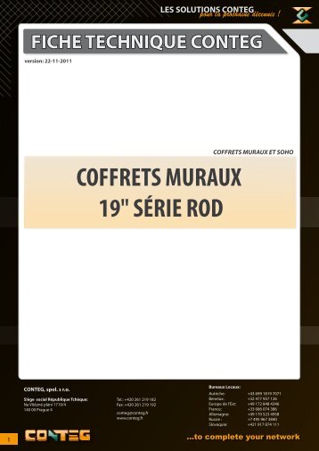 COFFRETS MURAUX 19" SÉRIE ROD - Conteg