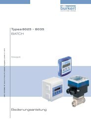 Bedienungsanleitung Types 8025 - 8035 BATCH