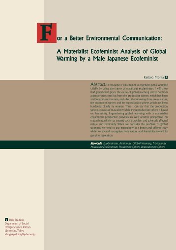 A Materialist Ecofeminist Analysis of Global Warming by a ... - ECA