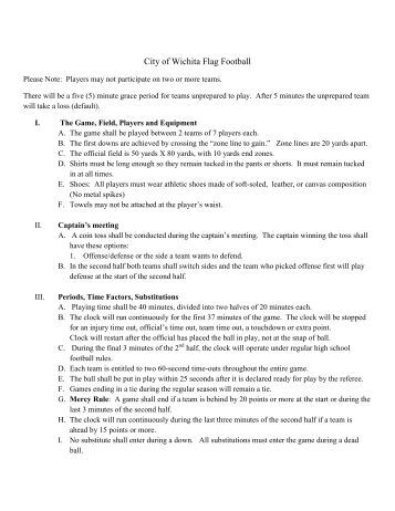 Adult Flag Football Rules 89