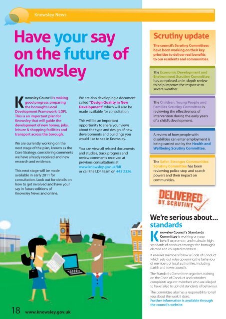 Issue 26, December 2010 (PDF, 8Mb) - Knowsley Council