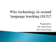 Why technology in second language teaching (SLT)?