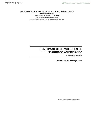 Síntomas medievales en el "barroco americano"