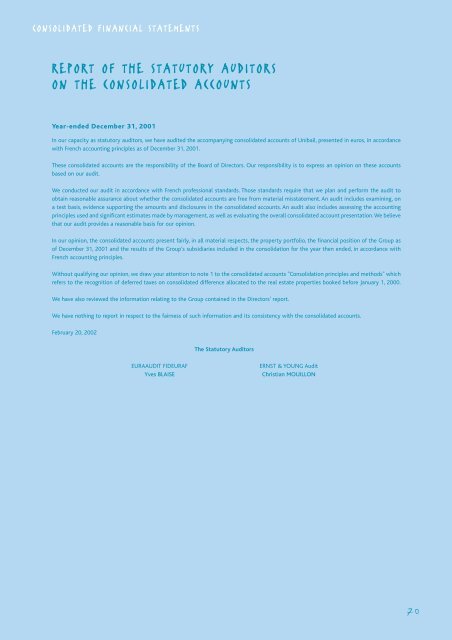 2001 Annual Report - Unibail-Rodamco