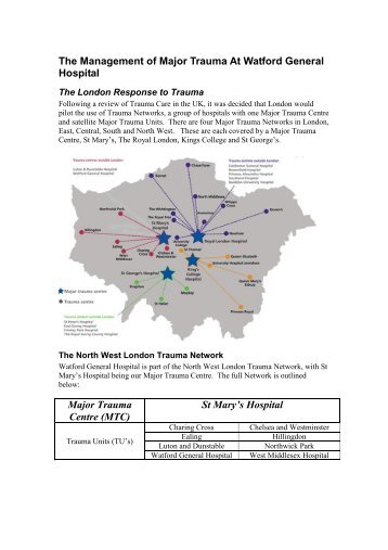 The Management of Major Trauma At Watford General Hospital