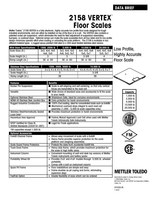 2158 Vertex Data Sheet Toltec Scale