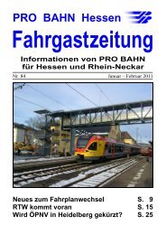 FGZ 84 â Januar/Februar 2011 - Pro Bahn Frankfurt
