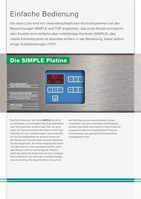 Schnellkühler und Schockfroster - BS MediaVision AG
