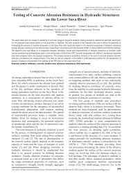 Testing of Concrete Abrasion Resistance in Hydraulic Structures on ...