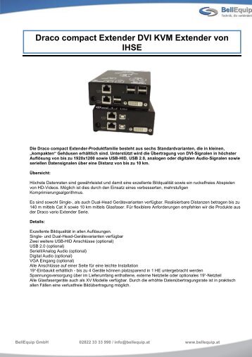 Draco compact Extender DVI KVM Extender von ... - BellEquip GmbH