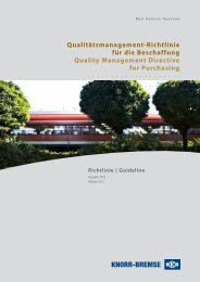 QualitÃ¤tsmanagement-Richtlinie fÃ¼r die Beschaffung ... - Knorr-Bremse