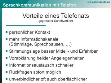 Wissensüberblick zum Telefonieren - Bkonzepte.de