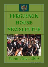 Fergusson House Newsletter Term 1 - Scots College