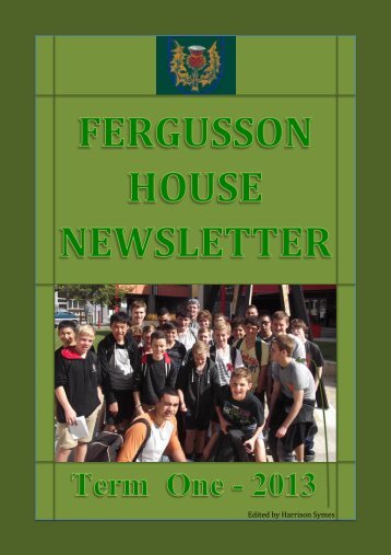 Fergusson House Newsletter Term 1 - Scots College