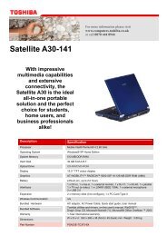Satellite A30-141 - Computer Systems - Toshiba