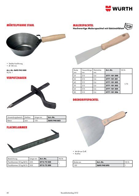 Baustellenkatalog - WÃƒÂ¼rth