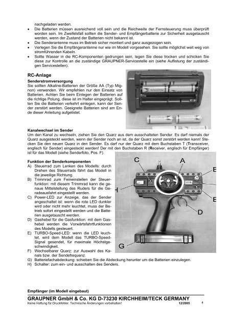 Montageanleitung fÃ¼r das Modell Jet Sprint Nr - Graupner