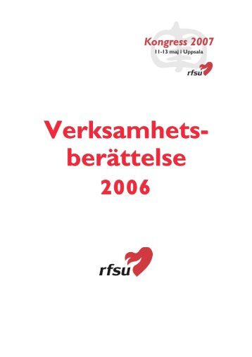 VerksamhetsberÃ¤ttelse 2006 - RFSU