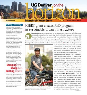 IGERT grant creates PhD program in sustainable urban infrastructure