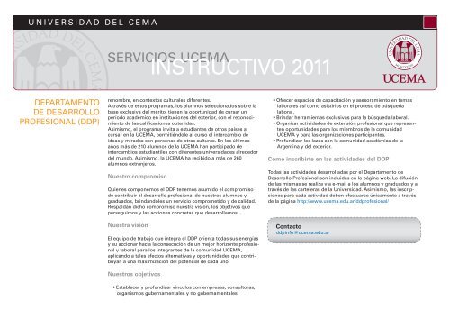 Instructivo 2011 - Universidad del CEMA