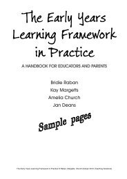 The Early Years Learning Framework in Practice - Mona Vale ...