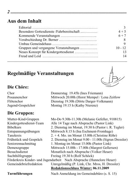 Gemeindebrief III 2009 - S. 2 bis 15 - kirche-scharnebeck.de