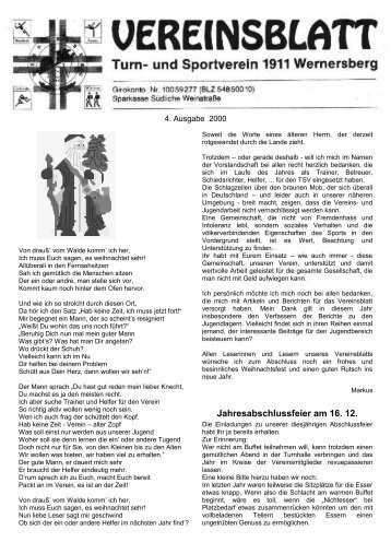 4. Ausgabe 2000 (PDF [0,78 MB] - TSV Wernersberg