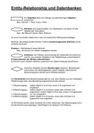 Skript Entity Relationship, SQL; PDF - saiya