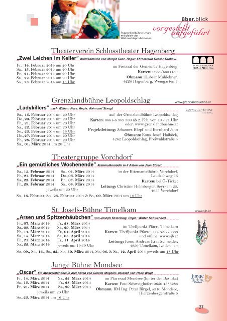 Ausgabe: 04 / 2013 - Amateurtheater-Oberösterreich