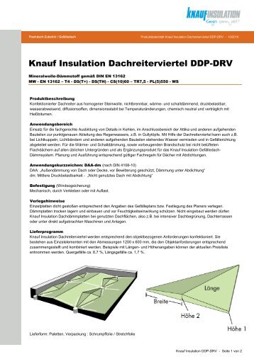 Knauf Insulation Dachreiterviertel DDP-DRV