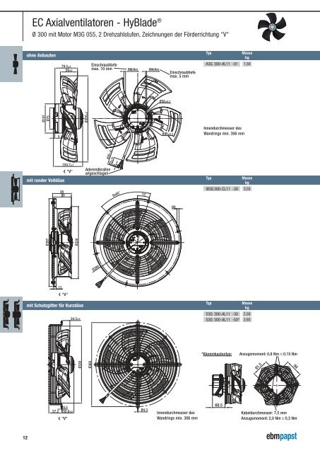 EC/AC Axialventilatoren - HyBladeÂ® Ã˜ 300-450 - ebm-papst