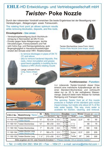 Front-Jet Nozzles - Ehle