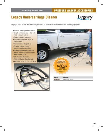 Legacy Undercarriage Cleaner - Shark Pressure Washers