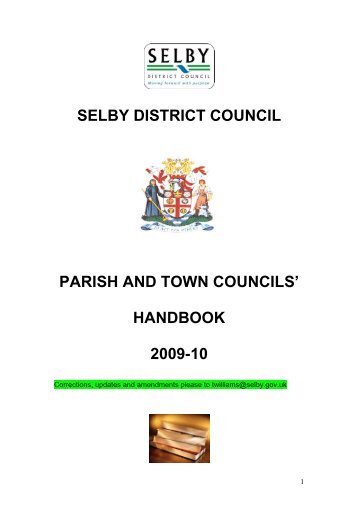 selby district council parish and town councils' handbook 2009-10
