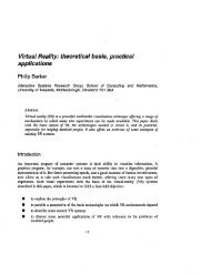 Virtual Reality: theoretical basis, practical applications - Research in ...