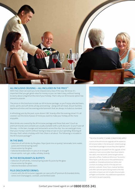 ALL INCLUSIVE HOLIDAYS FROM ONLY - Fred. Olsen Cruise Lines