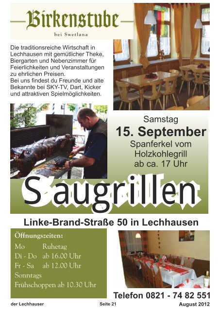 der Lechhauser - Nummer 146 - Ausgabe ... - Lechhausen - T-Online