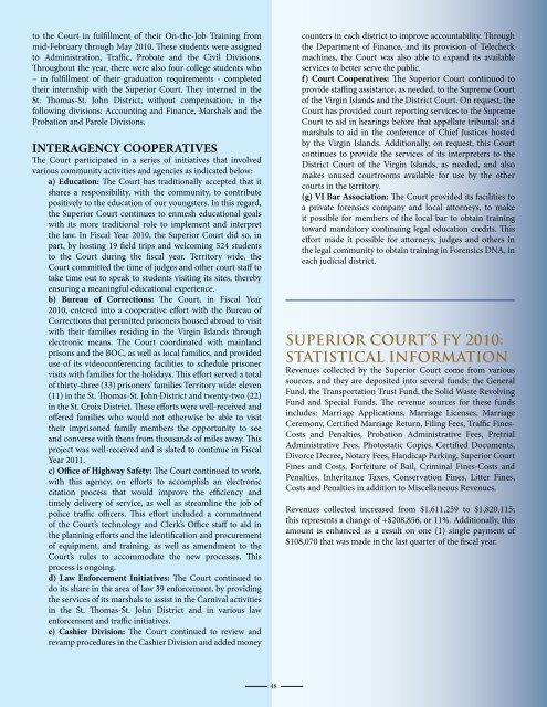 2010 Annual Report - Supreme Court of the Virgin Islands