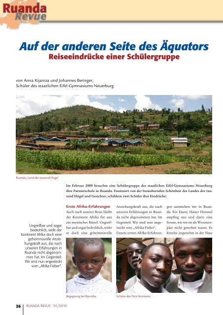 Bildung â Investition in eine bessere Zukunft - Partnerschaft Ruanda