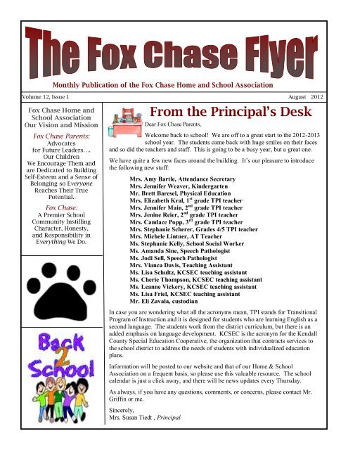 From the Principal's Desk - Oswego Community Unit School District ...