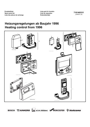 Heating control from 1996 Heizungsregelungen ab ... - Junkers
