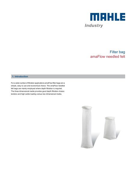 Filter bag amaFlow needled felt - MAHLE Industry - Filtration