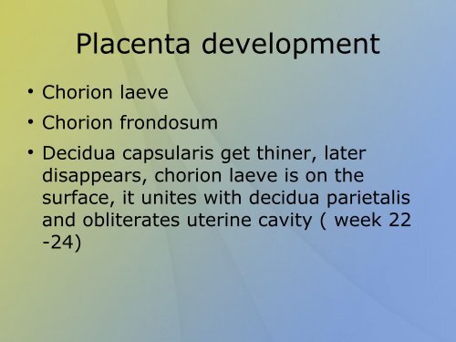 FETAL MEMBRANES Placenta Nutrition