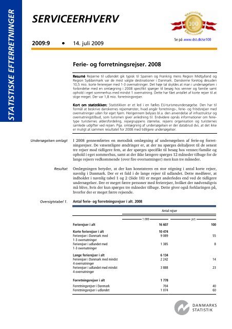 Statistiske Efterretninger, 2009:9 - Danmarks Statistik