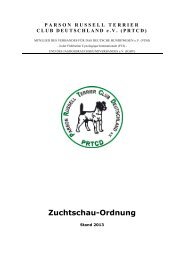 Zuchtschau-Ordnung - Parson Russell Terrier Club Deutschland eV
