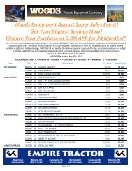 Woods Equipment August Super Sales Event! Get ... - Empire Tractor