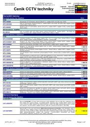 CenÃ­k CCTV techniky - Eurosat CS