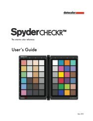 Spydercheckr Users Guide - Datacolor