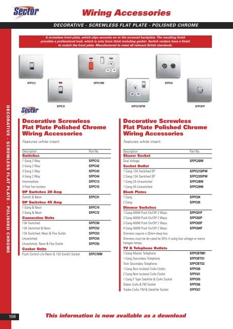 Wiring Accessories - WF Senate