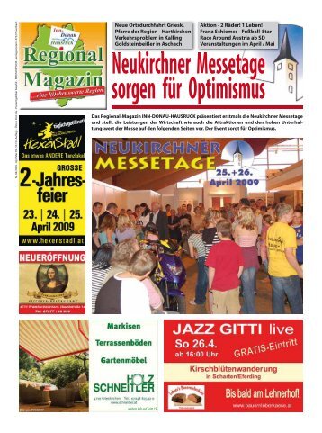 Neukirchner Messetage sorgen fÃ¼r Optimismus - Regional-Magazin